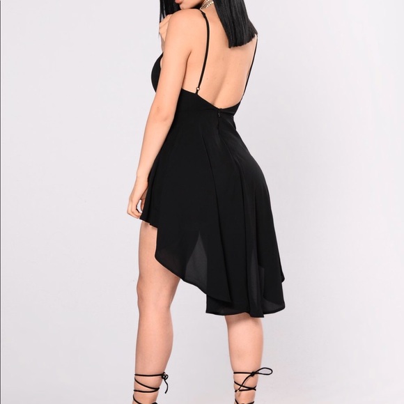Hi Low Black Romper Dress - Picture 2 of 5